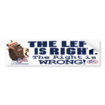 The Left Is Right Donkey Head  Bumper Sticker 