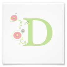 The Letter D - Green and Circles - Modern Print Photo Art