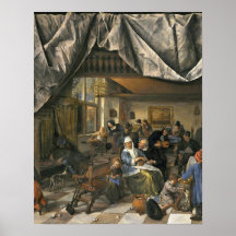 The life of man by Jan Havickszoon Steen Poster