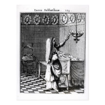 The Lighting of the Sabbath Candles Post Card