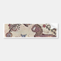 The Lion And The Jackal Dimna By Syrischer Maler U Bumper Stickers