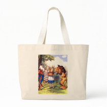 THE LION & THE UNICORN; CAKE WILL MAKE IT BETTER! TOTE BAGS