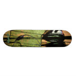 The Listening Fog-orange Skateboard Deck
