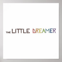 The Little Dreamer Rainbow Line Logo Posters