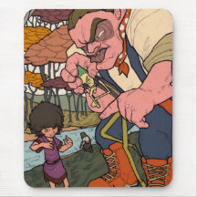 The Little Dreamer - Warship and Wire Men Mousepad