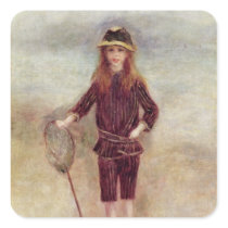 The Little Fisherwoman  1879 Square Stickers