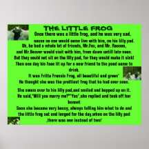 THE LITTLE FROG ,POEM poster