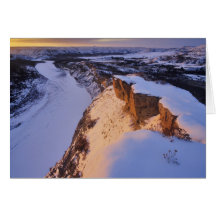 The Little Missouri River in winter in Cards