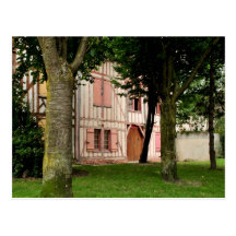 The Little Pink House Troyes France Postcard