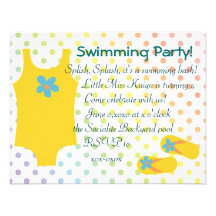 The Little Yellow Swimsiut Invitations