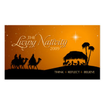 The Living Nativity gift tag Business Cards