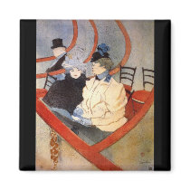 The loge 2 by Toulouse-Lautrec Refrigerator Magnets
