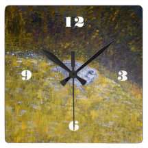 The Lone Bob White Quail Square Wall Clock