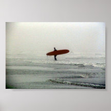  The lone surfer Posters