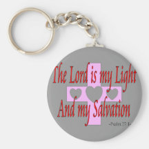 The lord is my light and salvation--Religous Gifts Keychains