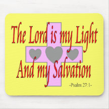 The lord is my light and salvation--Religous Gifts Mouse Mats
