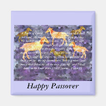 The Lord is My Shepherd Happy Passover Magnet