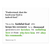 The Lord your God is indeed God! Postcard