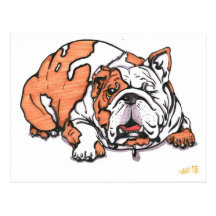 the lovable bulldog postcard