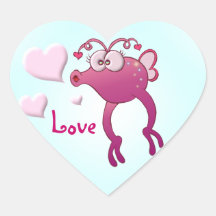 The Love Bug Has Bitten Stickers