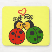 The love bugs mouse mats