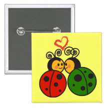 The love bugs pinback buttons