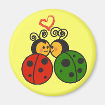 The love bugs refrigerator magnet