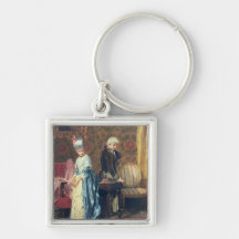 The Lovers' Tiff, 1872 (oil on panel) Keychain