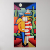 The lovers with yacht poster