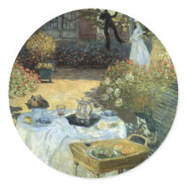 The Luncheon by Claude Monet Round Sticker