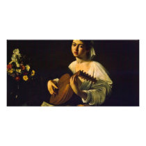 The Lute Player By Michelangelo Merisi Da Caravagg Picture Card