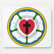 The Luther Rose Lutheranism Martin Luther Mouse Pads