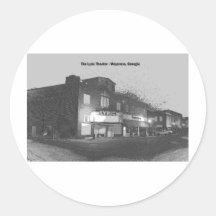 THE LYRIC THEATRE - WAYCROSS, GEORGIA ROUND STICKERS