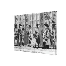 The Macaroni Print Shop, pub. by N. Darley Canvas Prints