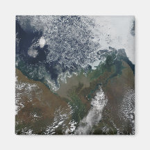 The Mackenzie River empties into Mackenzie Bay Refrigerator Magnets