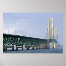 The Mackinac Bridge spanning the Straits of 2 Poster