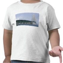 The Mackinac Bridge spanning the Straits of 2 Tshirt