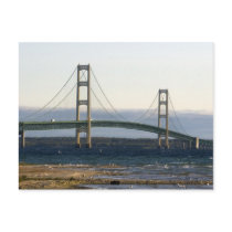 The Mackinac Bridge spanning the Straits of 4 Postcard