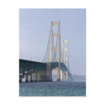 The Mackinac Bridge spanning the Straits of Postcard