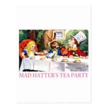 THE MAD HATTER'S TEA PARTY POSTCARD
