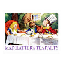 THE MAD HATTER'S TEA PARTY POSTCARDS