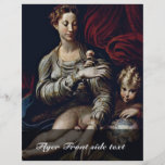 The Madonna Of The Rose By Parmigianino Flyer Design