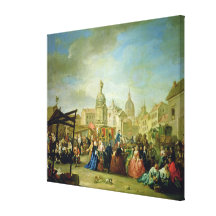 The Madrid Fair in the Plaza de la Cebeda (oil on Canvas Print
