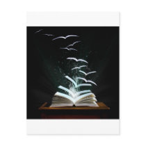 The magical world of reading postcard