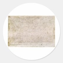 The Magna Carta of 1215 Charter of Liberties Round Sticker