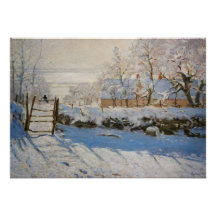 The Magpie La Pie by Claude Monet Invitation