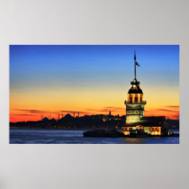 The Maiden's Tower in Istanbul Print
