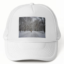 The Mall in Winter, Central Park, New York City Trucker Hats