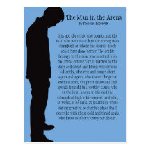 The Man in the Arena Post Cards