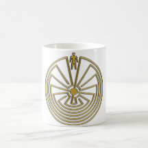The Man in the Maze - gold Coffee Mug